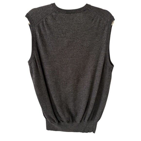 Peter Millar 100% Italian Merino Wool Sweater Vest Men's Large Charcoal Gray - Picture 3 of 12